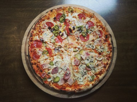 An artisan pizza